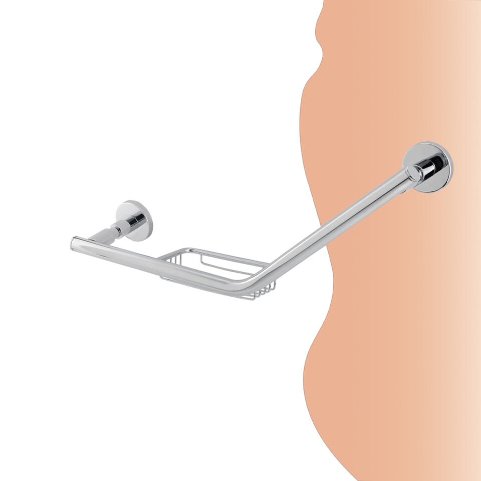 İGK YAPI - Çelik Banyo Flora Küvet Tutamağı Süngerlikli 40cm (FL10-032)