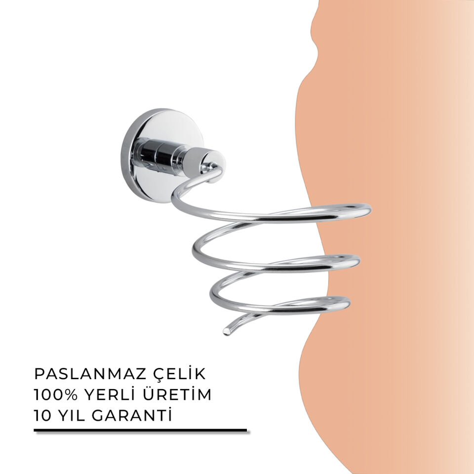 İGK YAPI - Çelik Banyo Flora Saç Kurutma Makinesi Askı Aparatı (FL10-036)