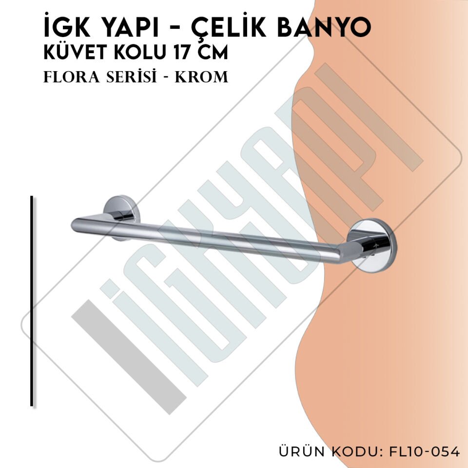 İGK YAPI - Çelik Banyo Flora Küvet Kolu 17cm (FL10-054)