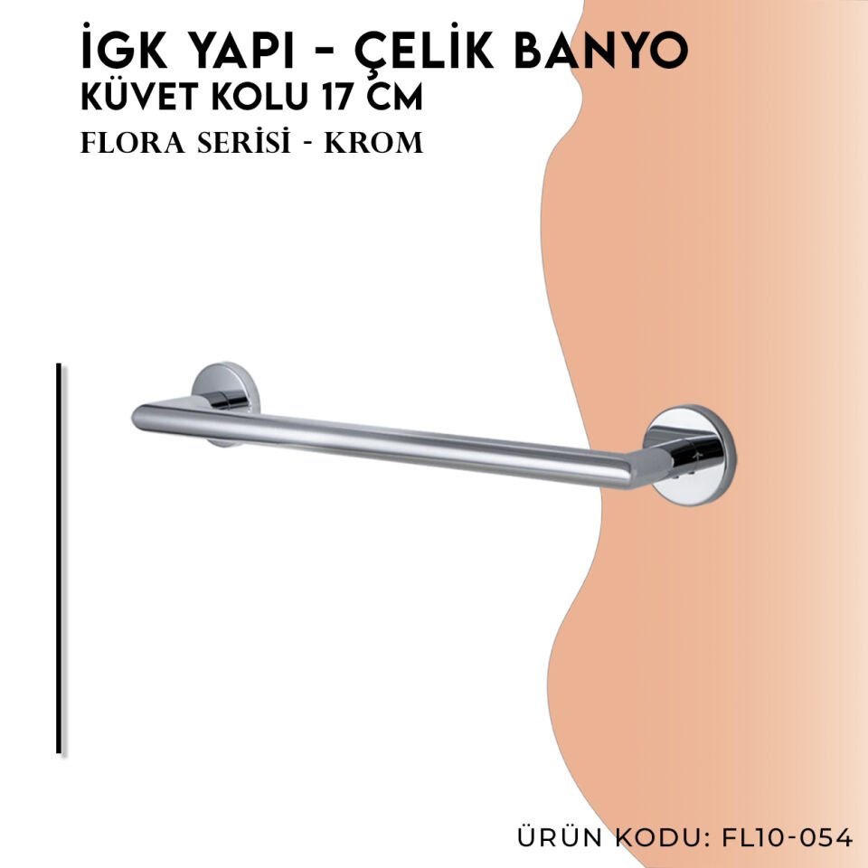 İGK YAPI - Çelik Banyo Flora Küvet Kolu 17cm (FL10-054)