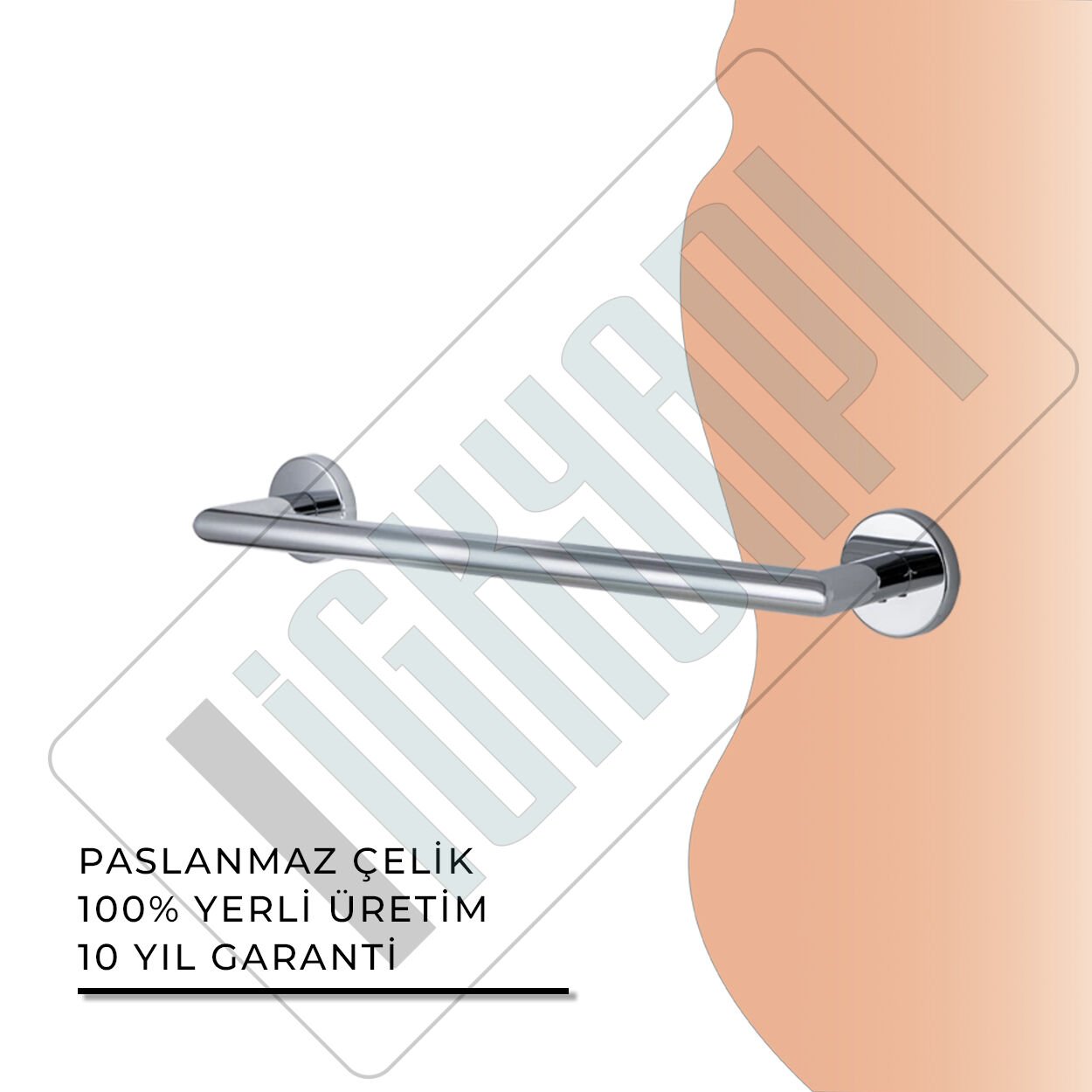 İGK YAPI - Çelik Banyo Flora Küvet Kolu 30cm (FL10-055)