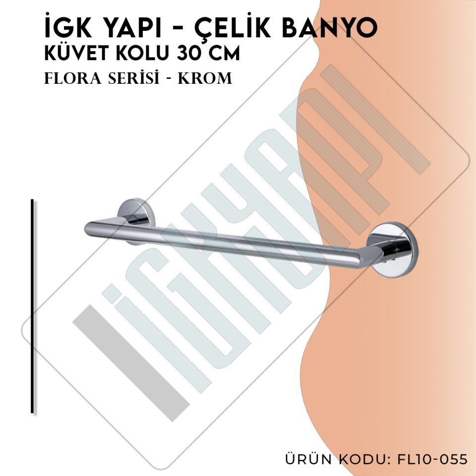 İGK YAPI - Çelik Banyo Flora Küvet Kolu 30cm (FL10-055)