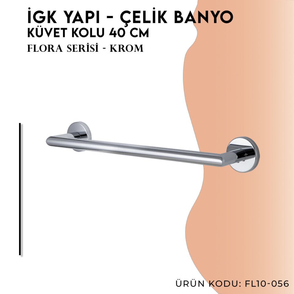 İGK YAPI - Çelik Banyo Flora Küvet Kolu 40cm (FL10-056)
