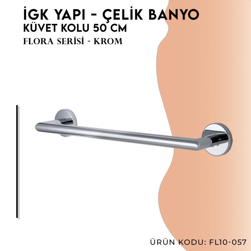 İGK YAPI - Çelik Banyo Flora Küvet Kolu 50cm (FL10-057)