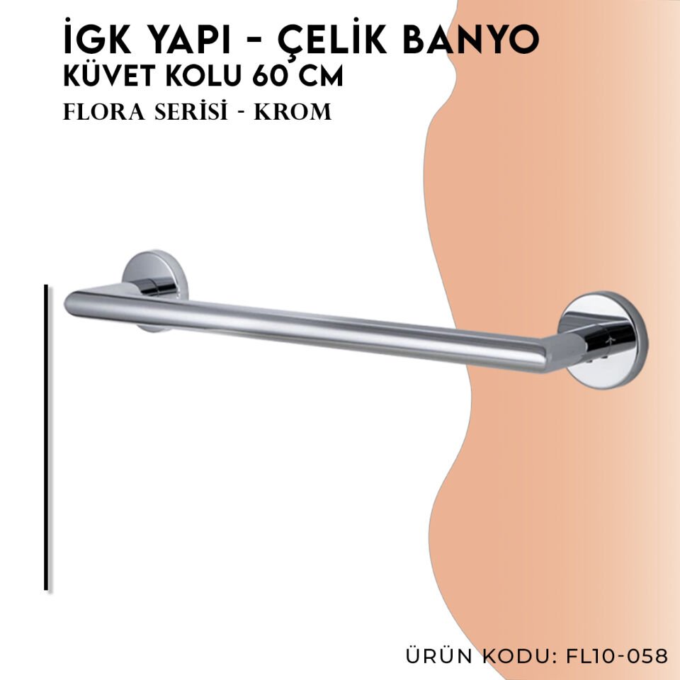 İGK YAPI - Çelik Banyo Flora Küvet Kolu 60cm (FL10-058)