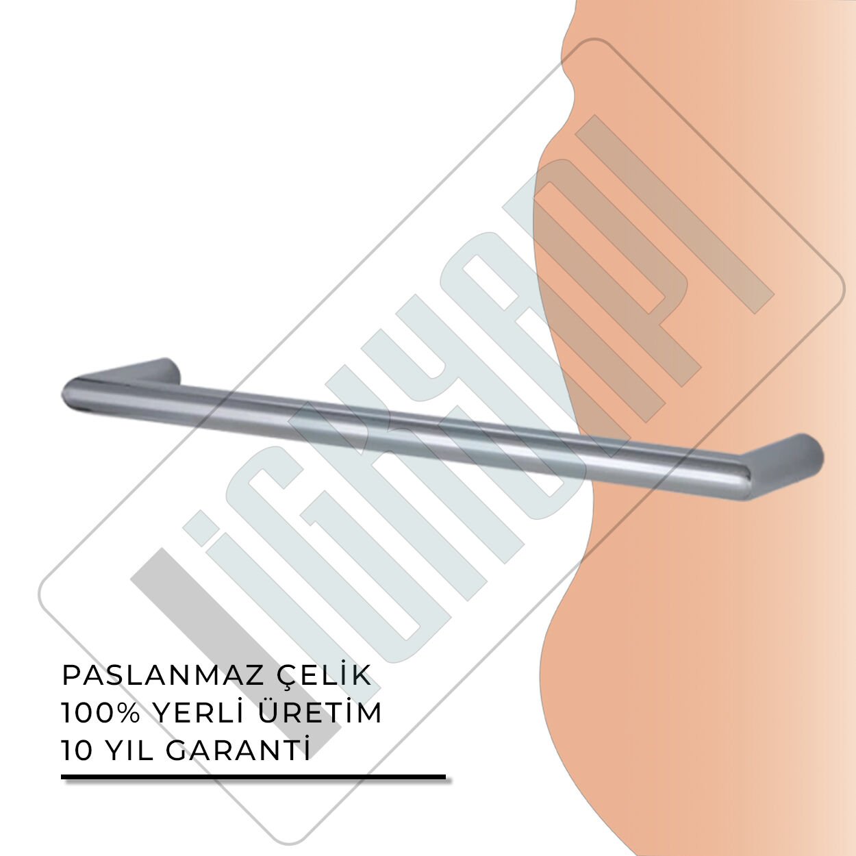 İGK YAPI - Çelik Banyo Flora Rozetsiz Küvet Kolu 17cm (FL10-059)