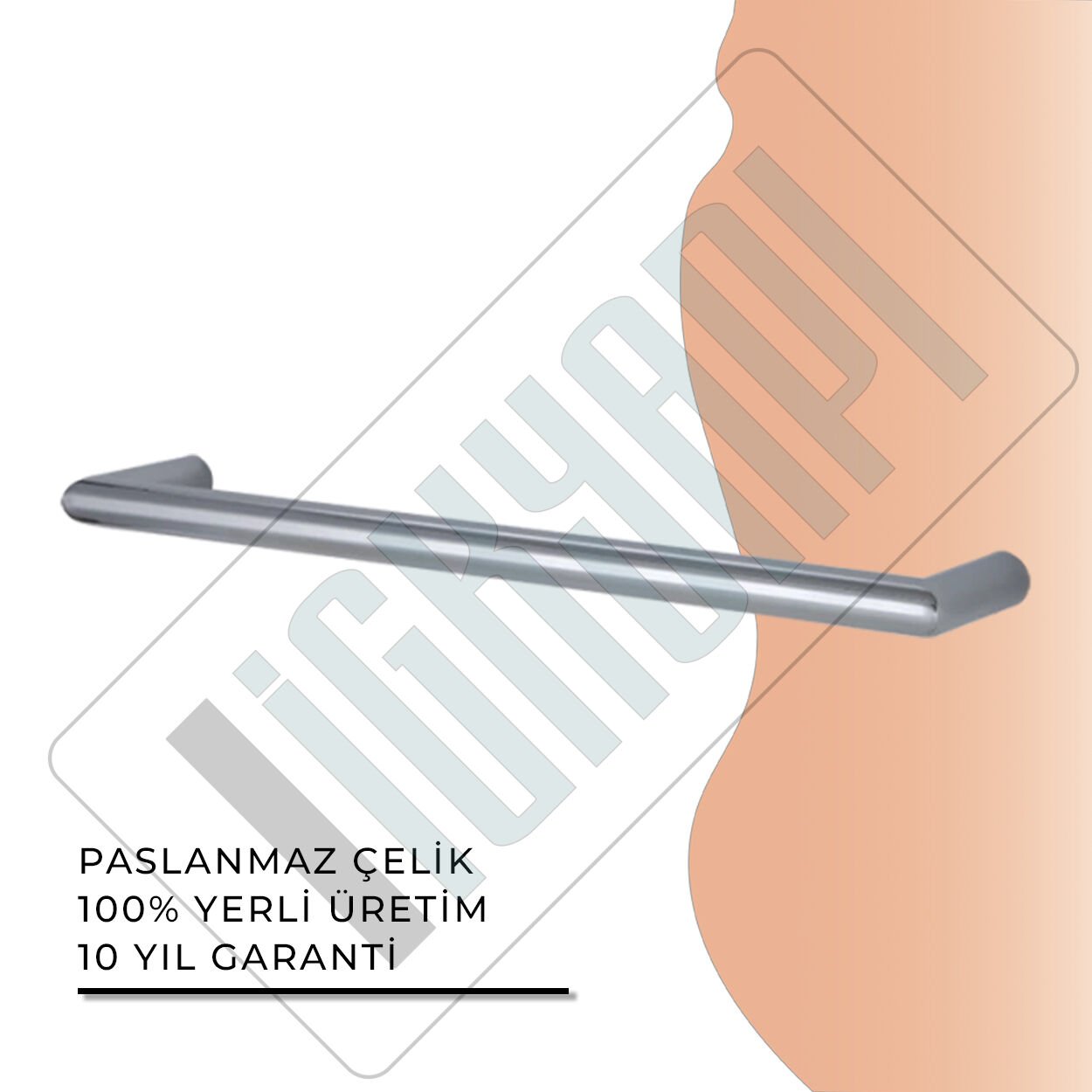 İGK YAPI - Çelik Banyo Flora Rozetsiz Küvet Kolu 50cm (FL10-062)