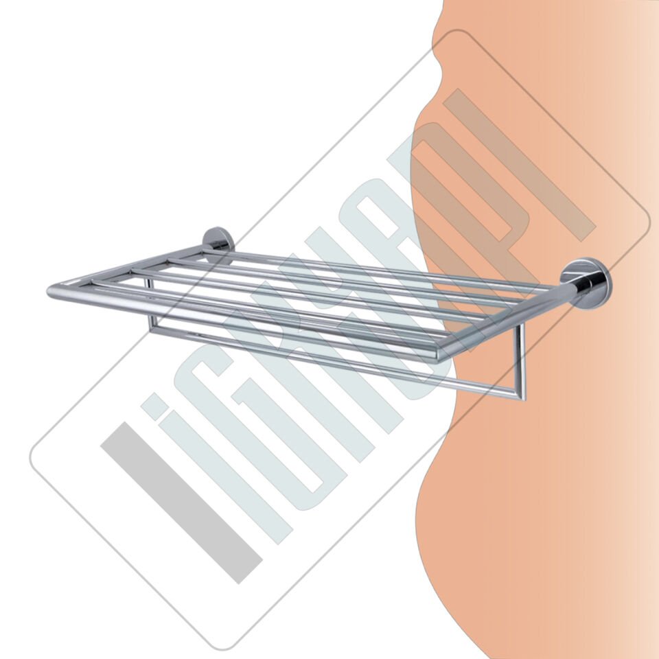 İGK YAPI - Çelik Banyo Flora Raf Havluluk 60cm (FL10-065)
