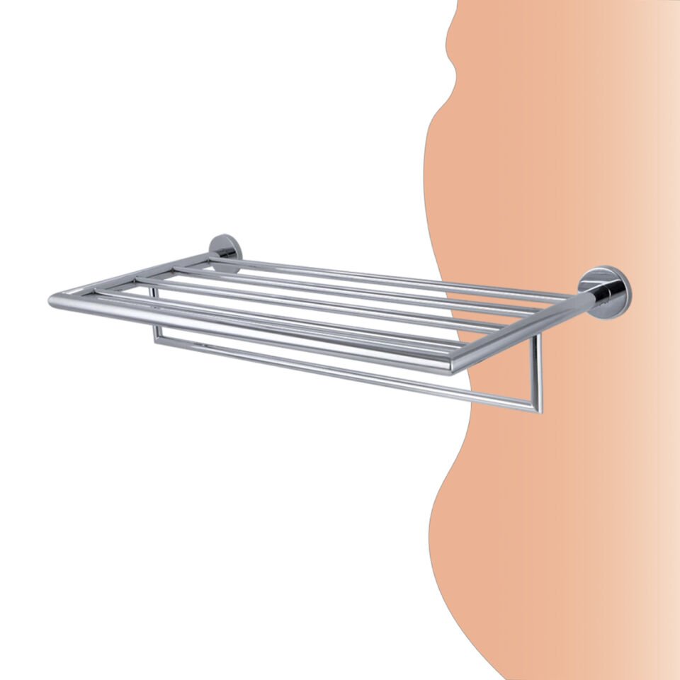 İGK YAPI - Çelik Banyo Flora Raf Havluluk 60cm (FL10-065)