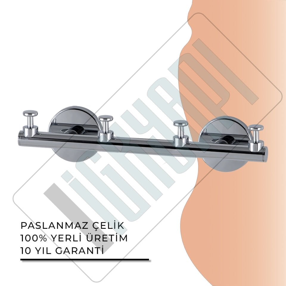 İGK YAPI - Çelik Banyo Flora Dörtlü Askılık (FL10-071)