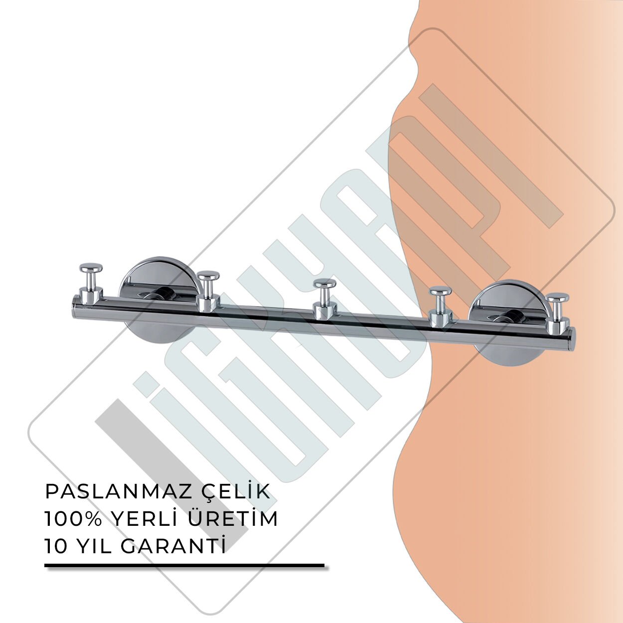İGK YAPI - Çelik Banyo Flora Beşli Askılık (FL10-072)