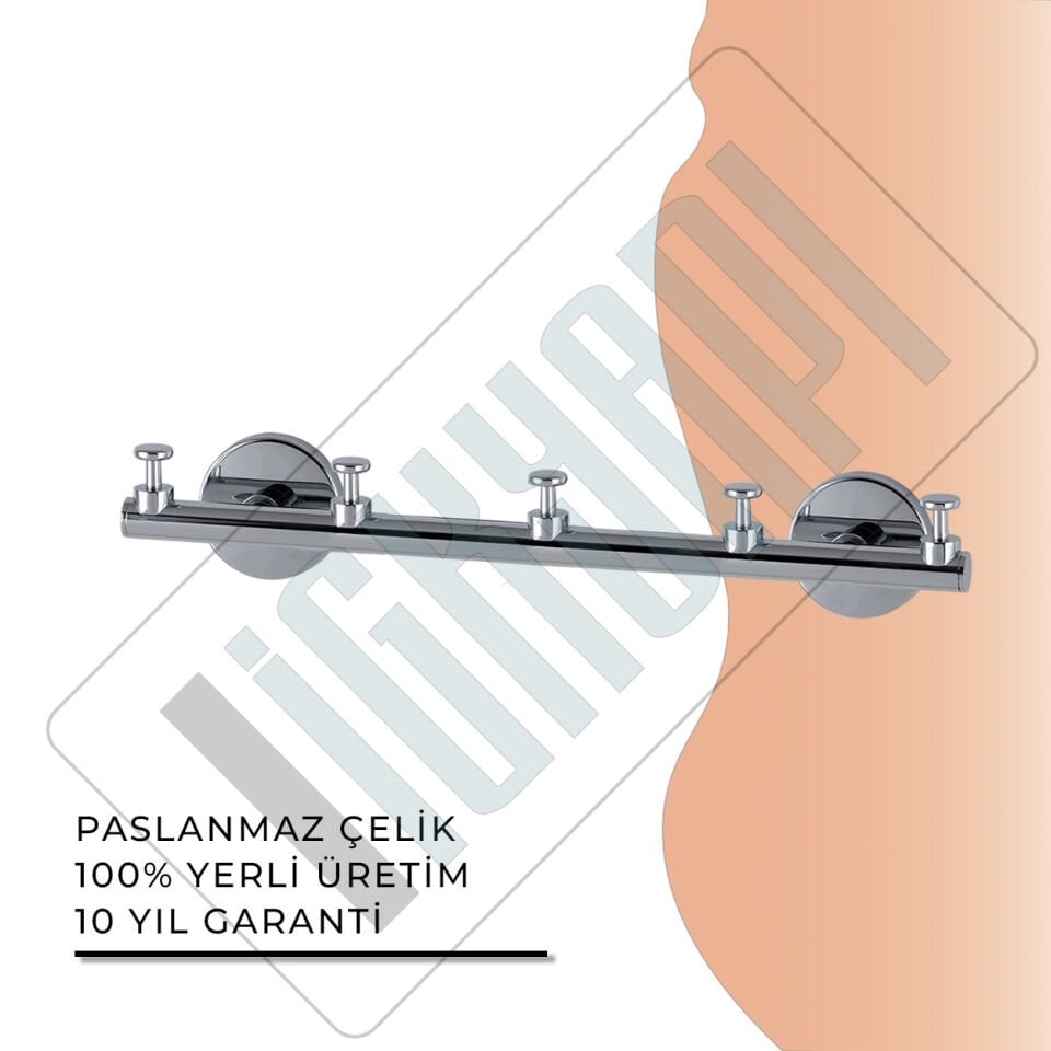 İGK YAPI - Çelik Banyo Flora Beşli Askılık (FL10-072)