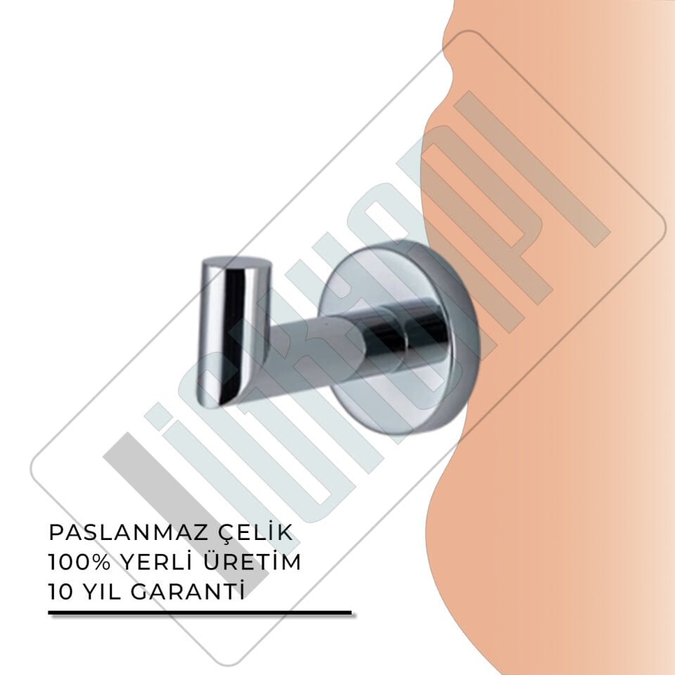 İGK YAPI - Çelik Banyo Flora Tekli Bornozluk (FL10-077)
