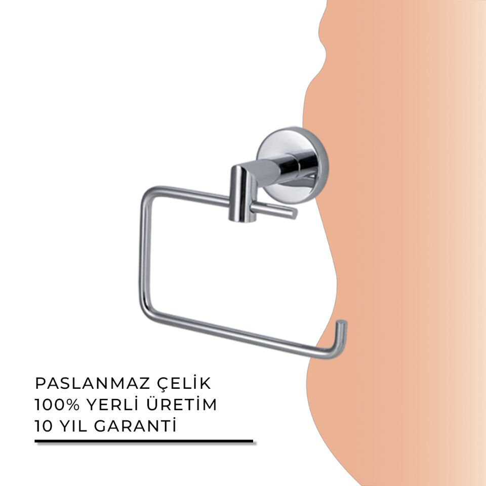 İGK YAPI - Çelik Banyo Flora Kapaksız Açık Tuvalet Kâğıtlığı (FL10-078)