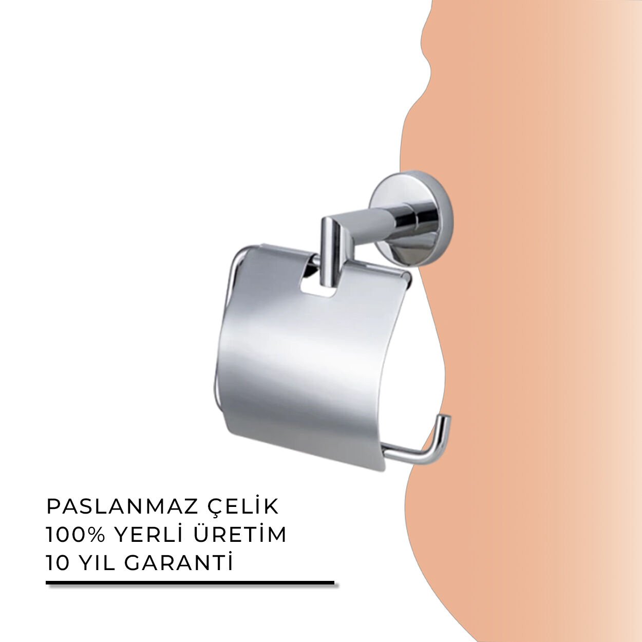 İGK YAPI - Çelik Banyo Flora Kapaklı Tuvalet Kâğıtlığı (FL10-079)
