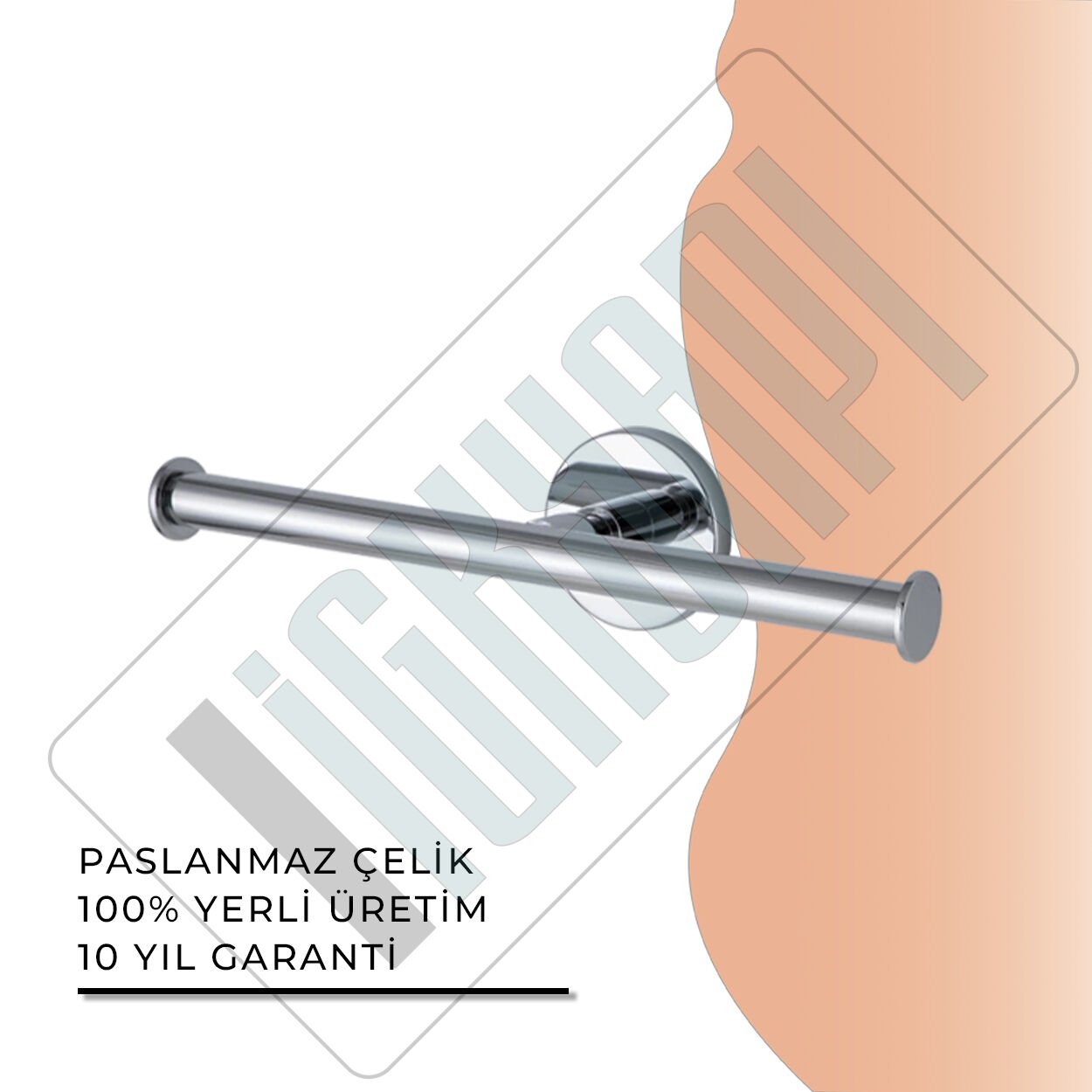 İGK YAPI - Çelik Banyo Flora İkili Yedek Tuvalet Kâğıtlığı (FL10-080)