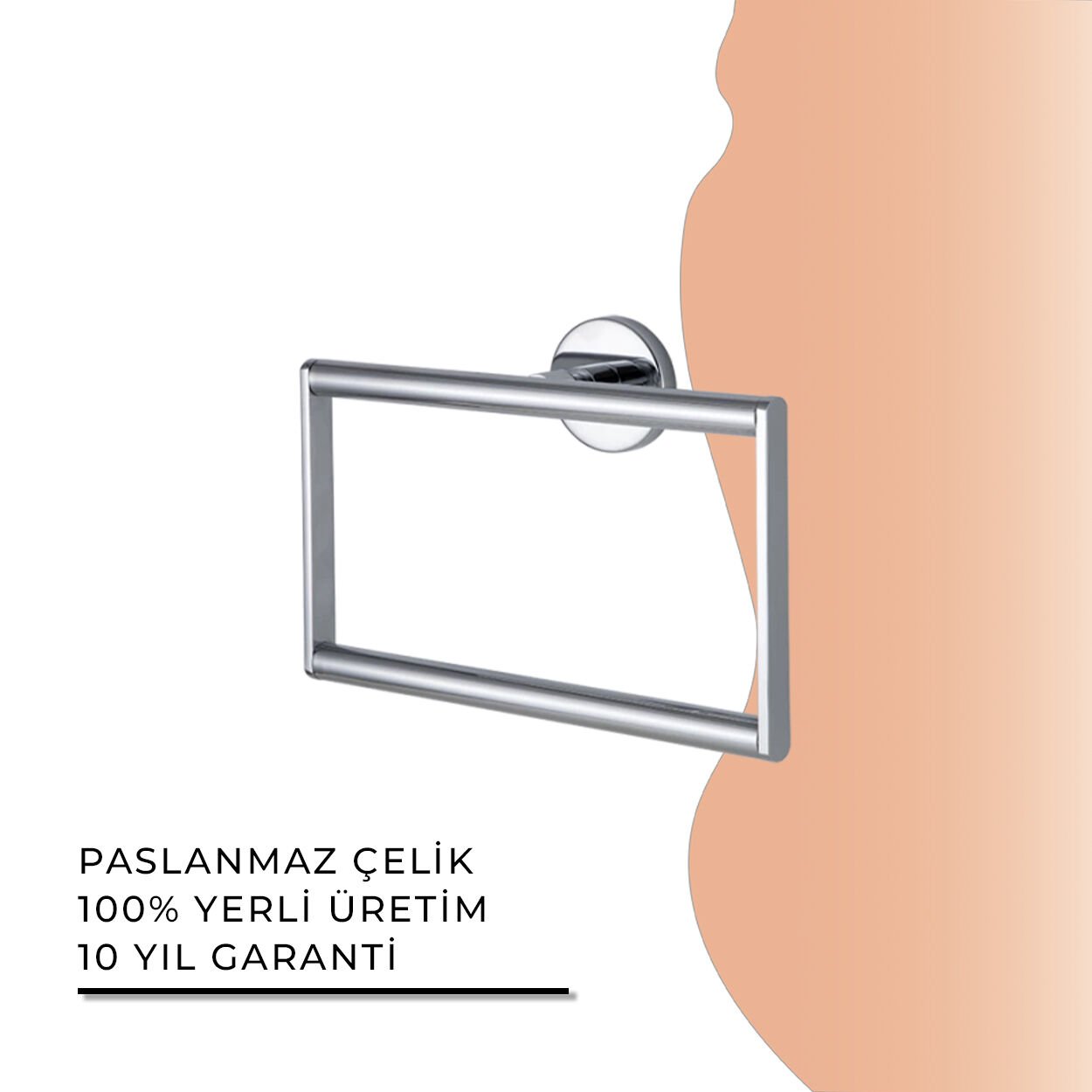 İGK YAPI - Çelik Banyo Flora Kare Havluluk (FL10-081)