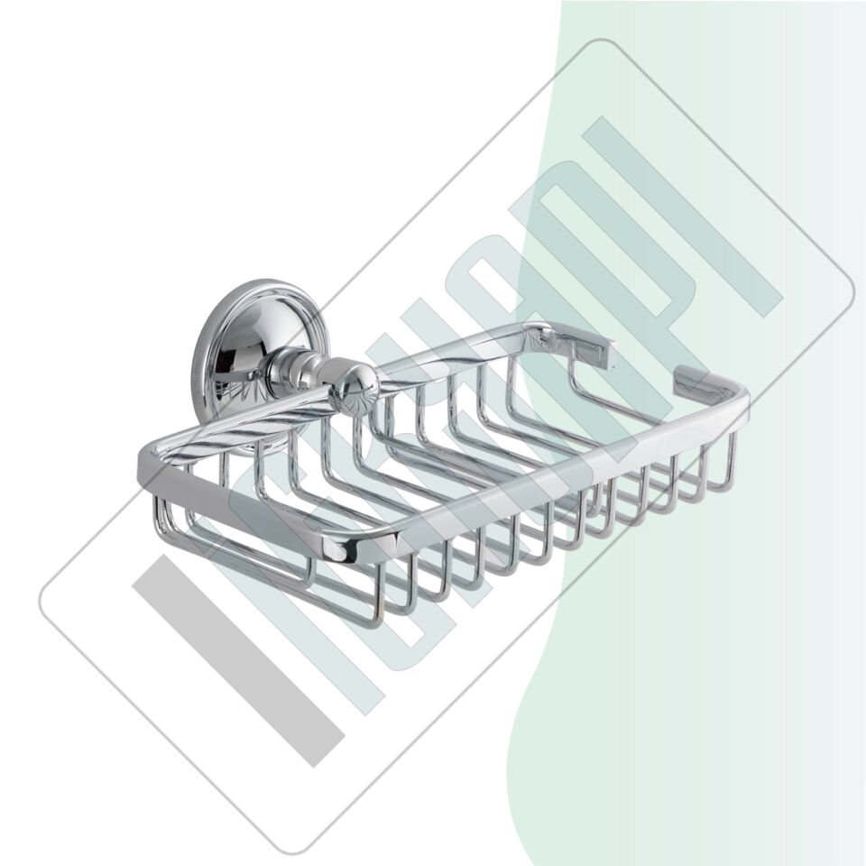 İGK YAPI - Çelik Banyo Mercan Rozetli Süngerlik 10X19CM (25-004)