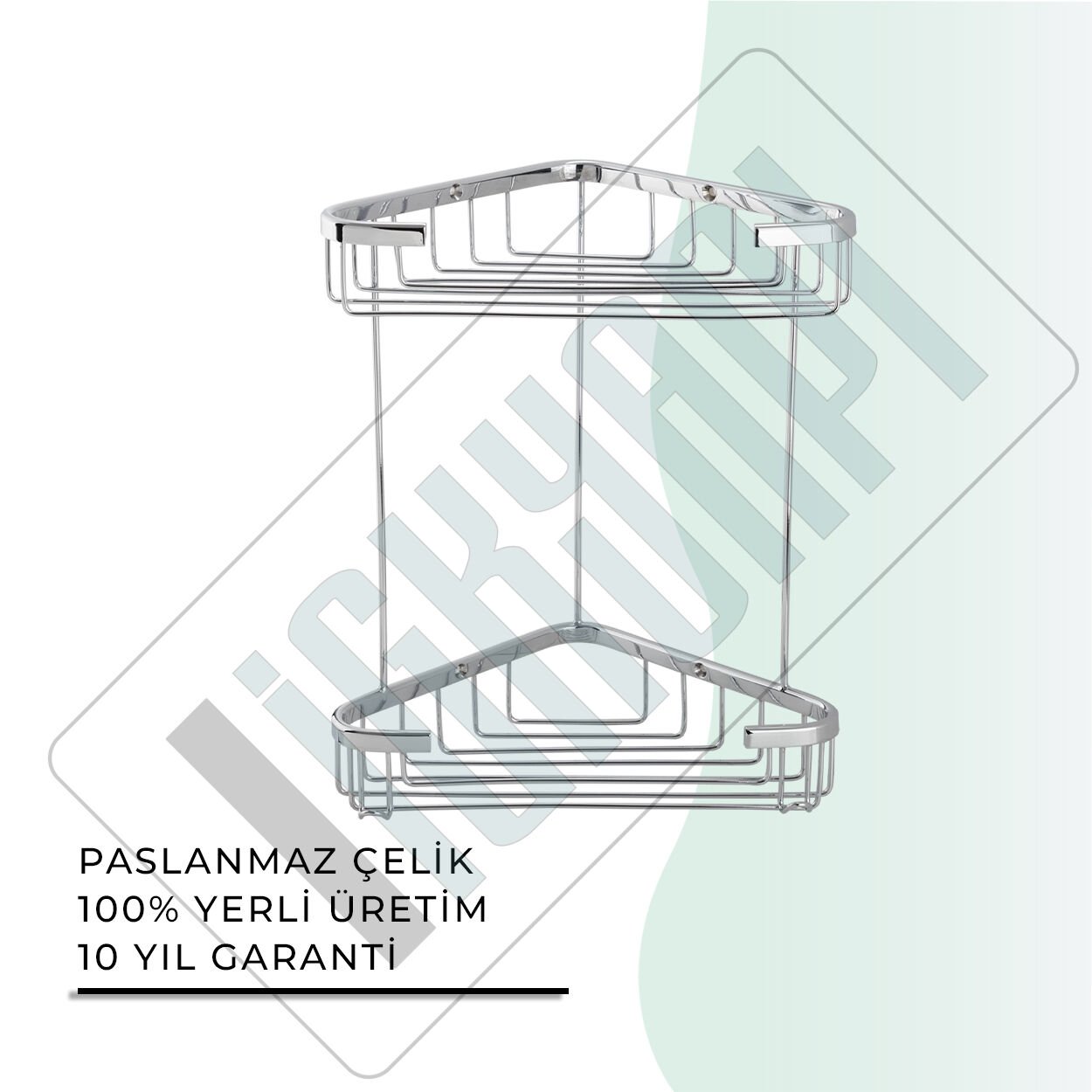 İGK YAPI - Çelik Banyo Efe İkili Köşe Süngerlik 18X18CM (25-039)