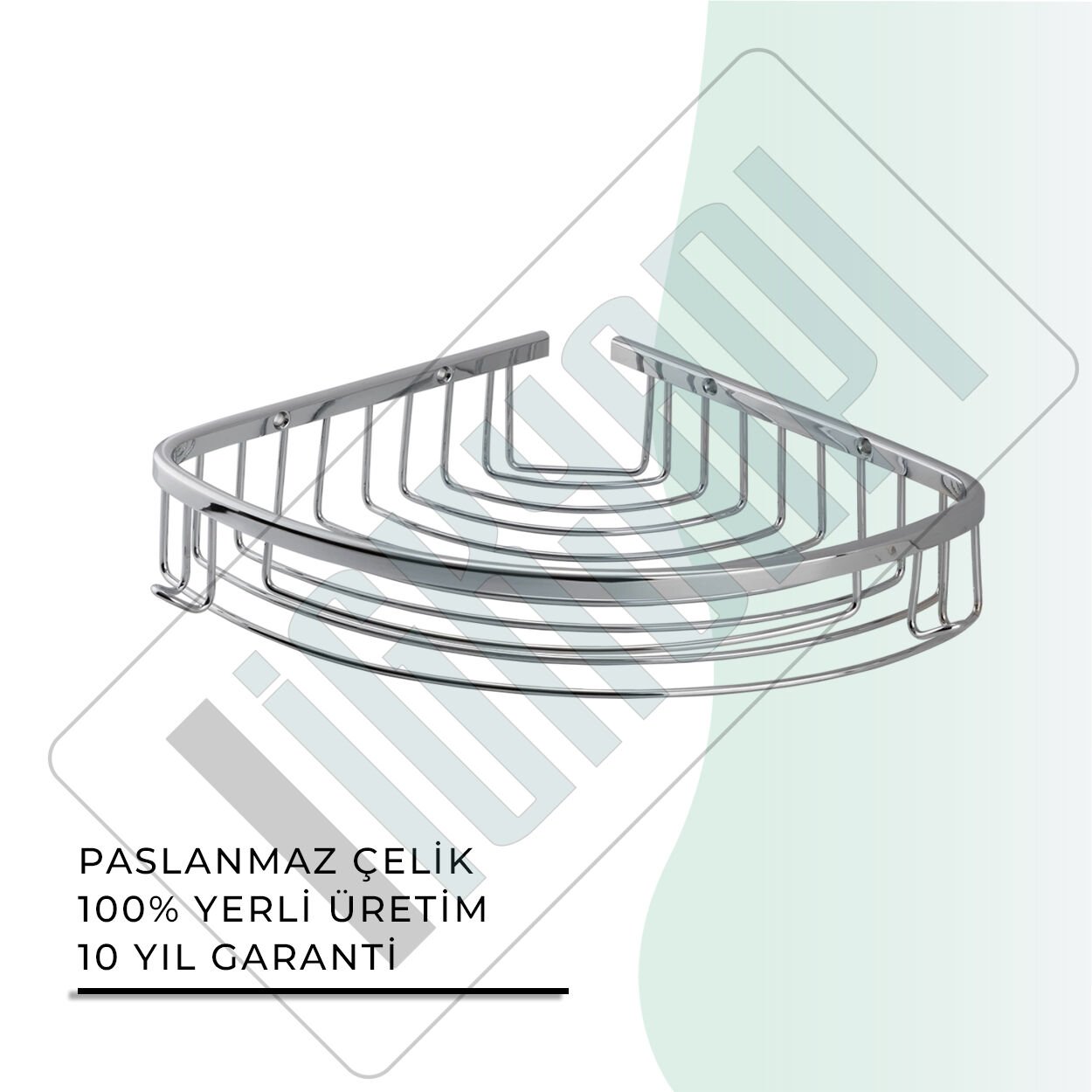 İGK YAPI - Çelik Banyo Destina Tekli Süngerlik 19X19CM (25-111)