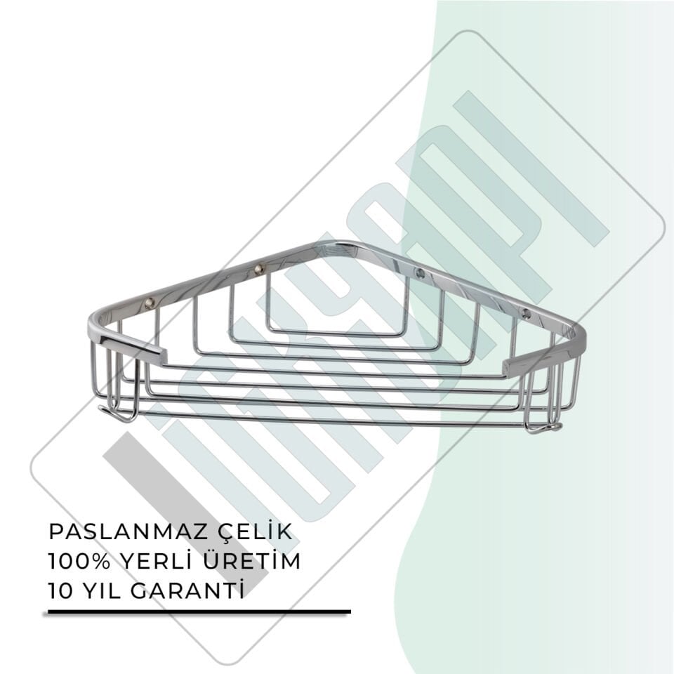 İGK YAPI - Çelik Banyo Eda Tekli Açık Köşe Süngerlik Özel Lama 18X18CM (25-168)