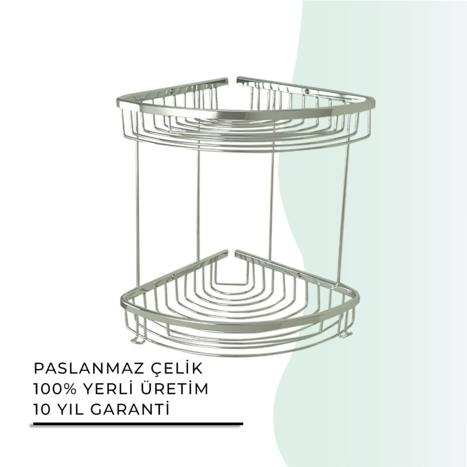 İGK YAPI - Çelik Banyo Destina İkili Süngerlik 22X22CM (25-178)
