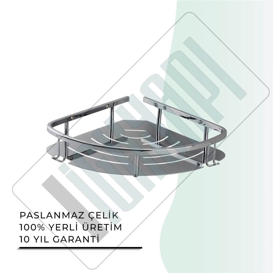 İGK YAPI - Çelik Banyo Marin Tekli Şampuanlık 19x19cm (MS10-045)