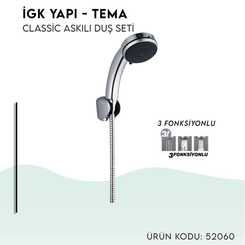 İGK YAPI - TEMA Classic Askılı Duş Seti (52060)