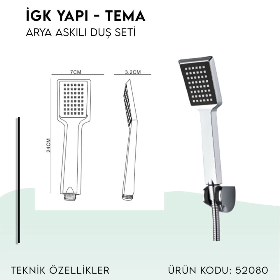 İGK YAPI - TEMA Arya Askılı Duş Seti (52080)