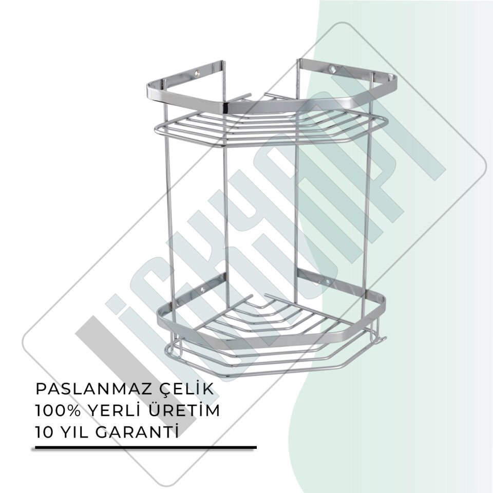 İGK YAPI - Çelik Banyo Erpa İkili Süngerlik Paslanmaz 304 (P10-020)