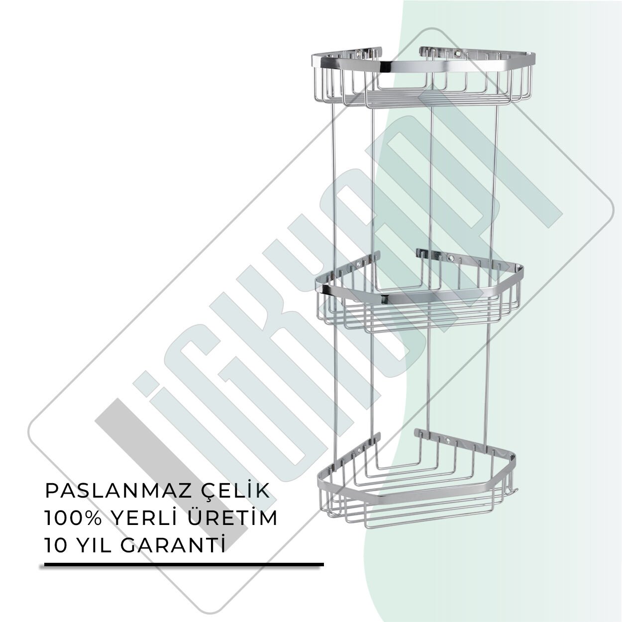 İGK YAPI - Çelik Banyo Erpa Üçlü Süngerlik Paslanmaz 304 (P10-021)