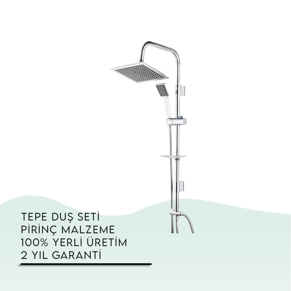 İGK YAPI - TEMA Rain-Pratik Quadro (1f) Tepe Duş Seti (53260)