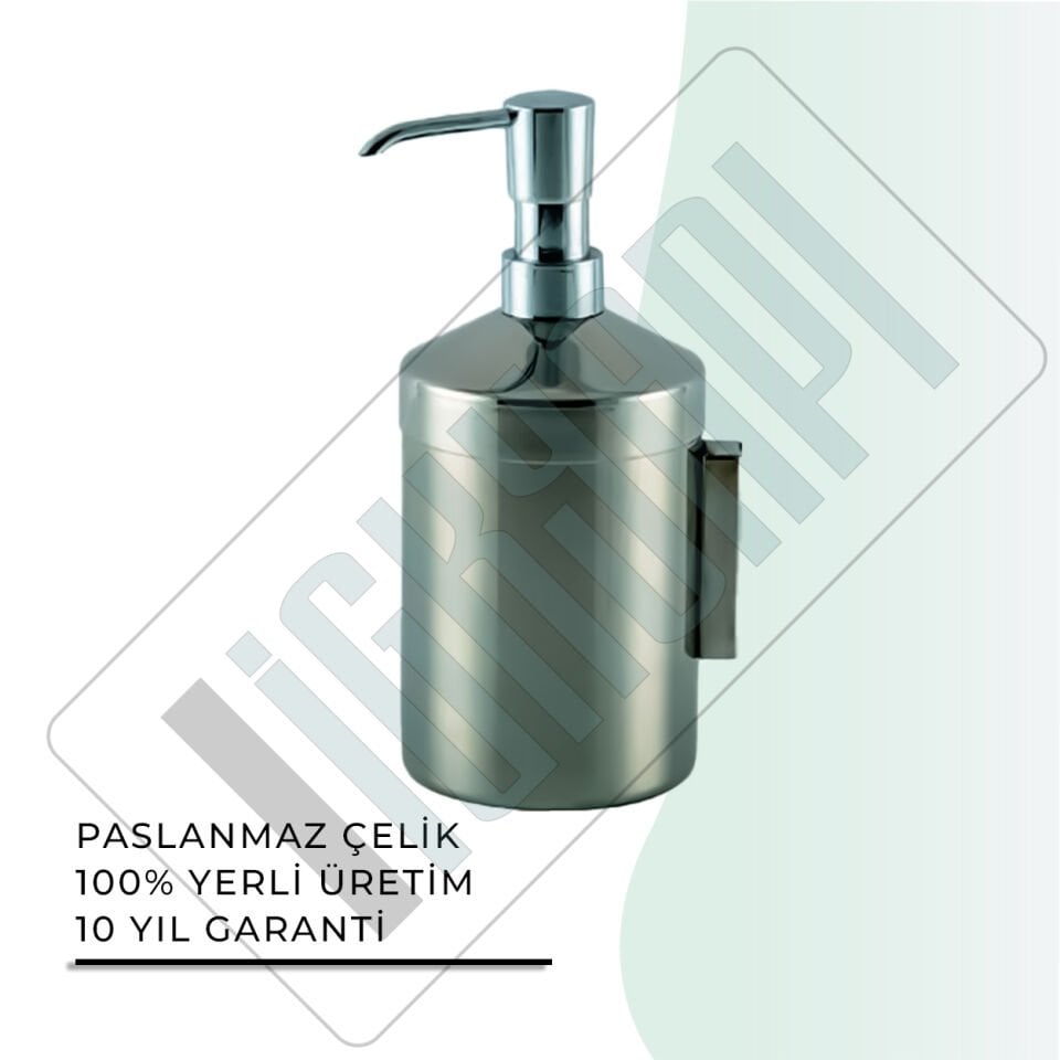 İGK YAPI - Çelik Banyo Krom Montajlı Sıvı Sabunluk (50-027)