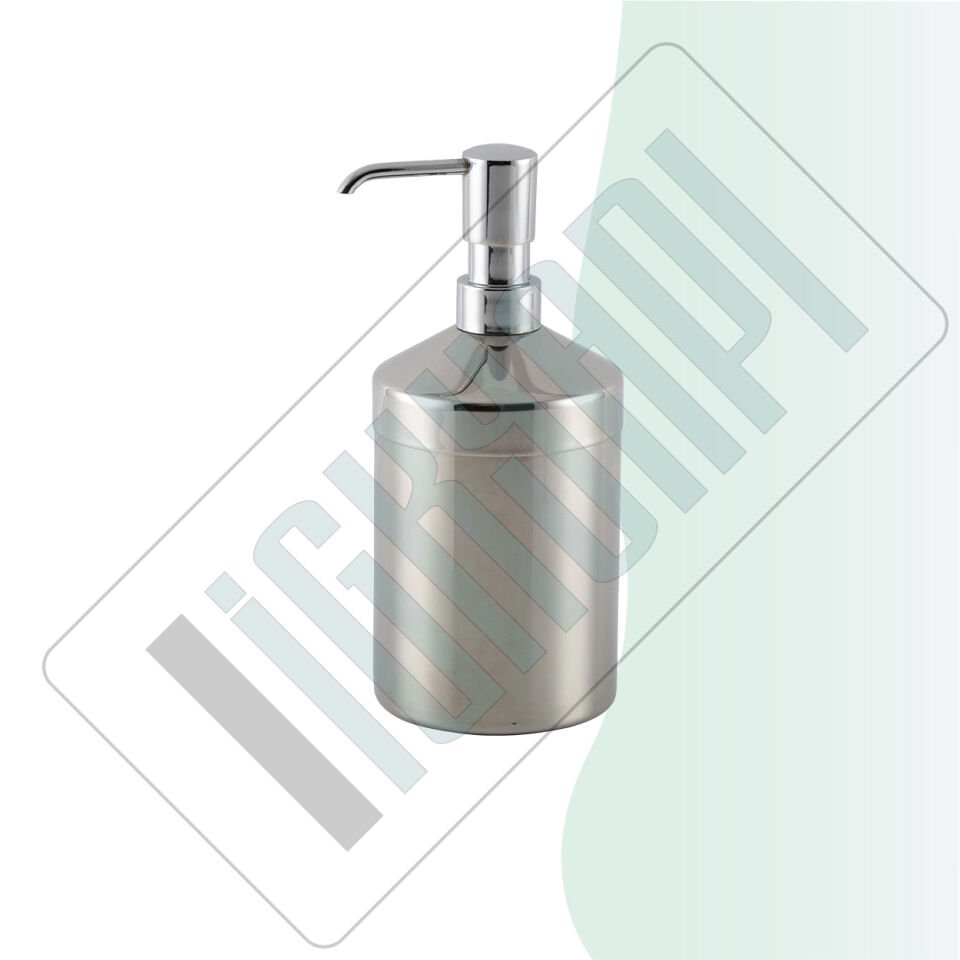 İGK YAPI - Çelik Banyo Esmer Krom Set Üstü Sıvı Sabunluk (50-028)