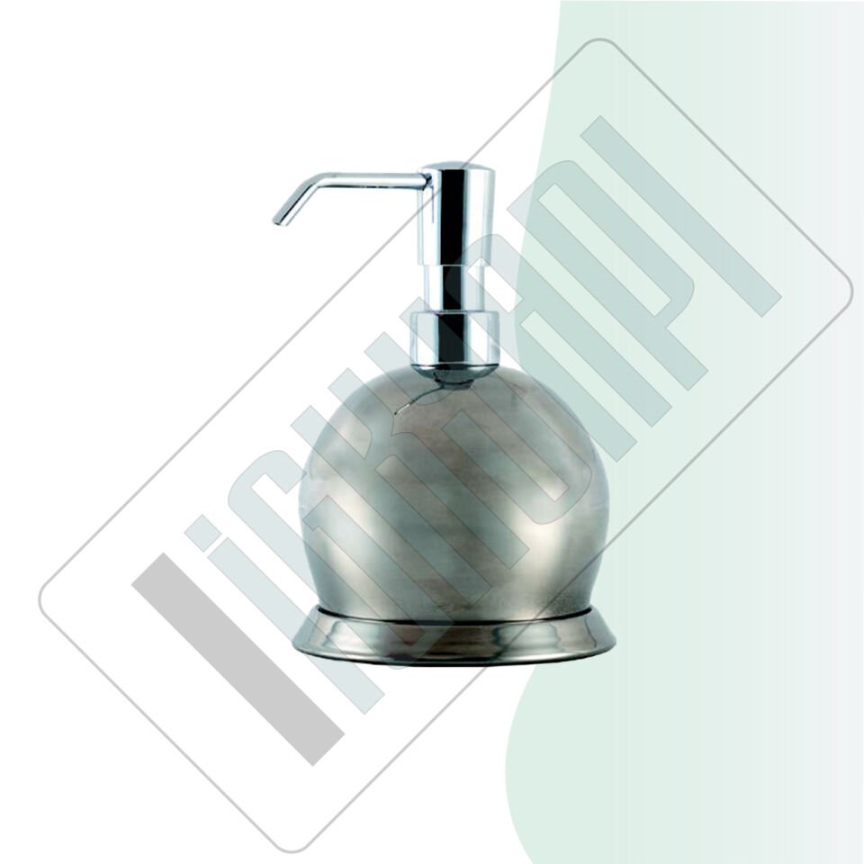 İGK YAPI - Çelik Banyo Krom Küre Set Üstü Sıvı Sabunluk (50-037)