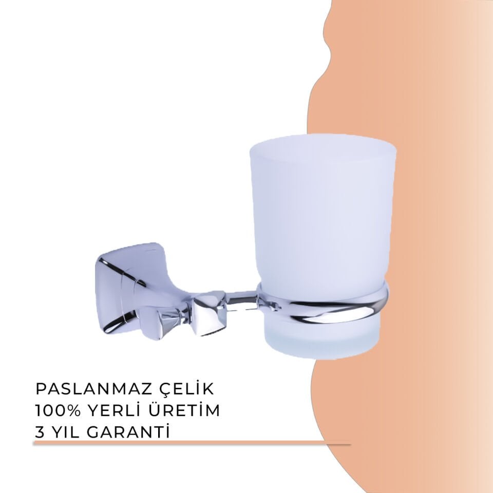 İGK YAPI - Duxxa Eiffel Montajlı Diş Fırçalık Krom (A.1404)