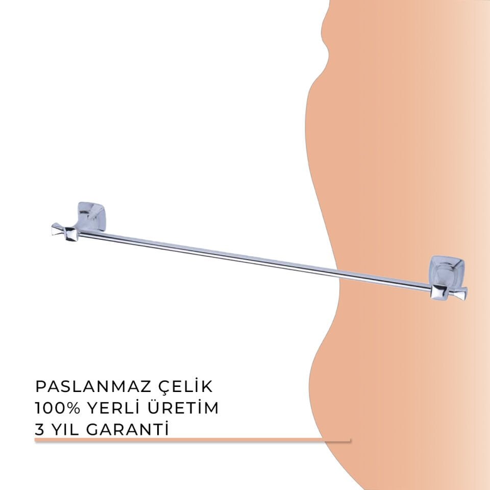 İGK YAPI - Duxxa Eiffel Uzun Havluluk (50 cm) Krom (A.1415)