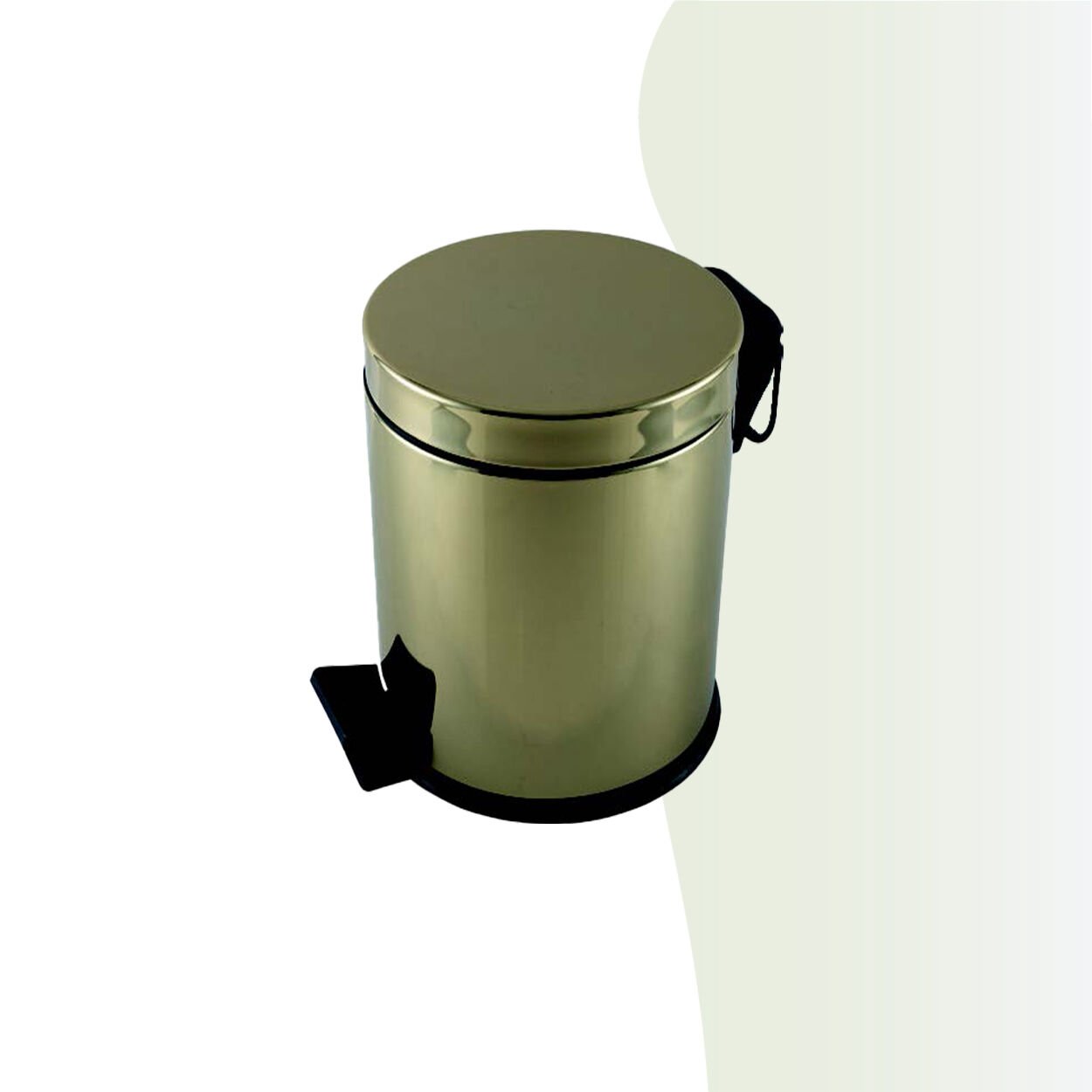 İGK YAPI - Çelik Banyo Pedallı Çöp Kovası 5lt Gold 430 (70-013.1)