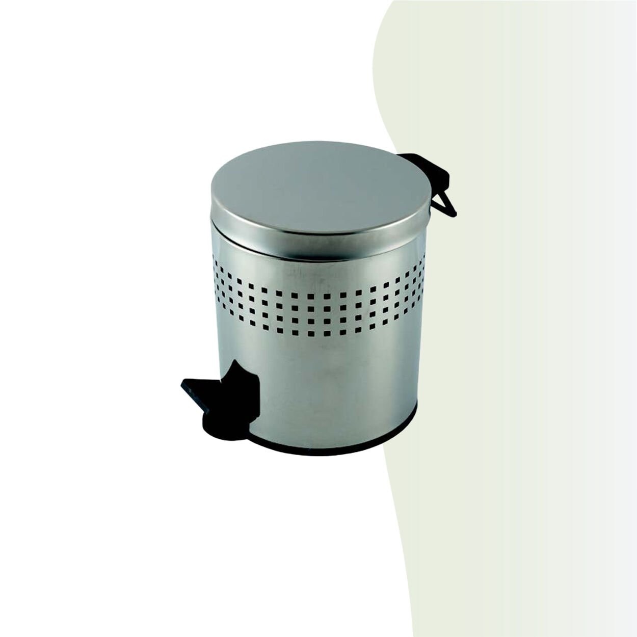 İGK YAPI - Çelik Banyo Pedallı Delikli Çöp Kovası 5lt 430 (70-076)