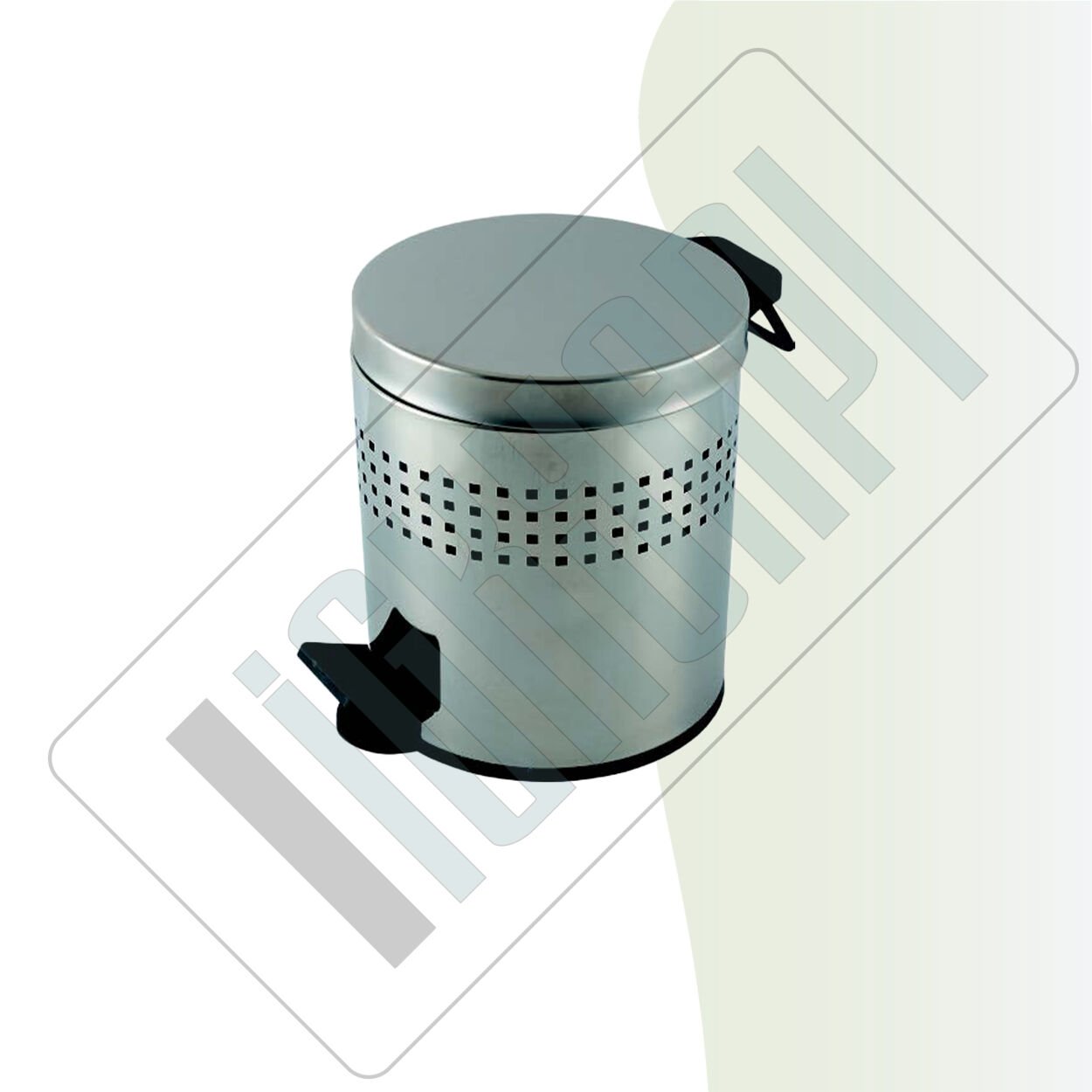 İGK YAPI - Çelik Banyo Pedallı Delikli Çöp Kovası 12lt 430 (70-077)
