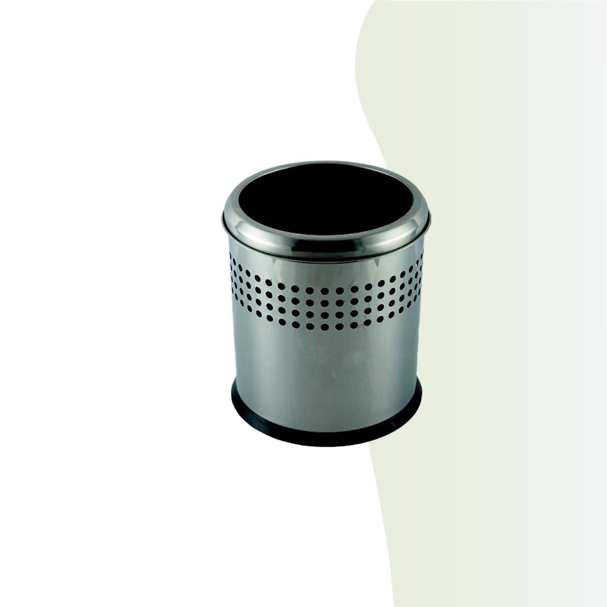 İGK YAPI - Çelik Banyo Açık Delikli Çöp Kovası 3lt Gri (70-112)