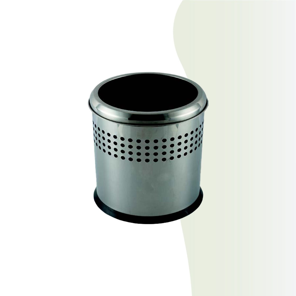 İGK YAPI - Çelik Banyo Açık Delikli Çöp Kovası 12lt Gri (70-114)