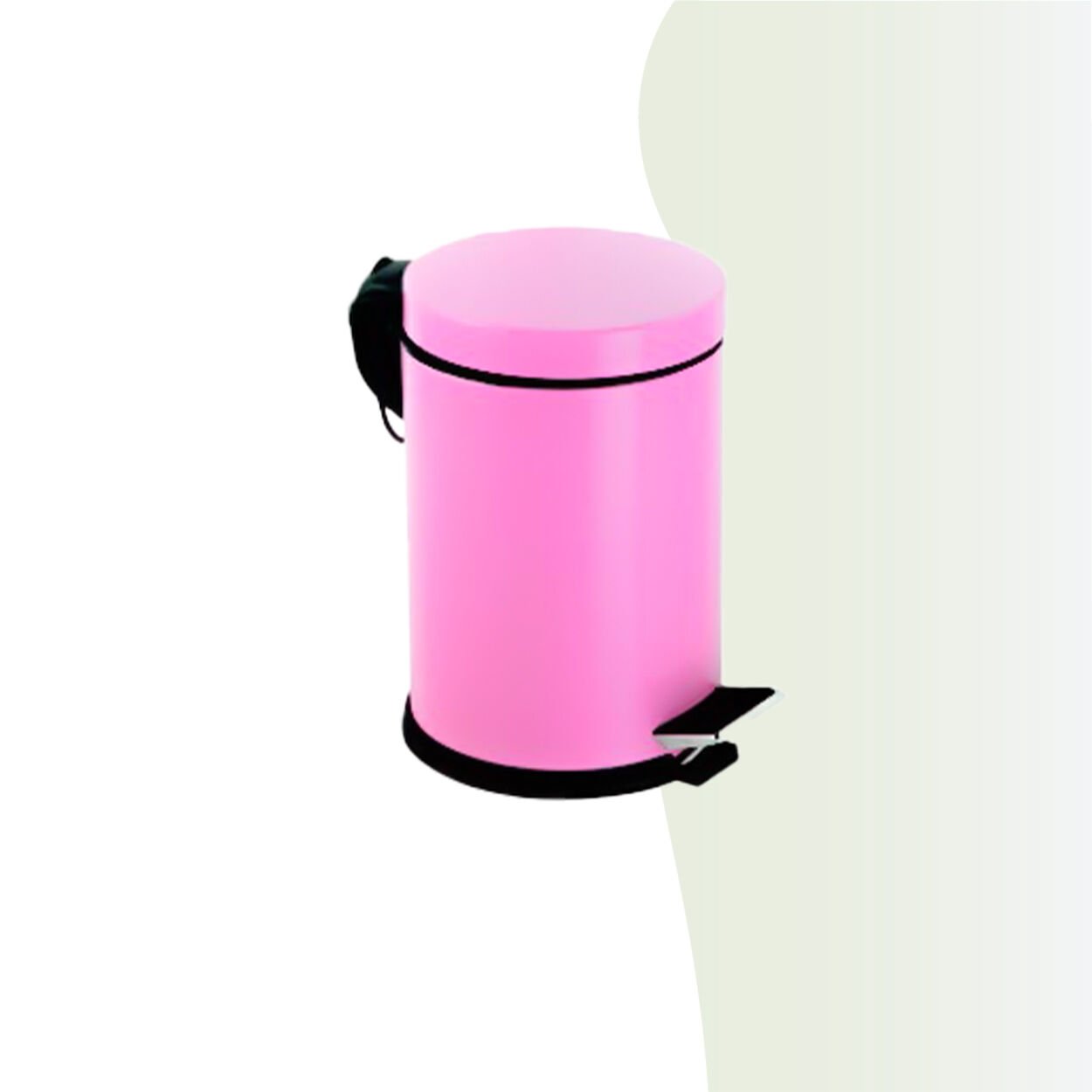 İGK YAPI - Çelik Banyo Pedallı Çöp Kovası 5lt Pembe (70-140)