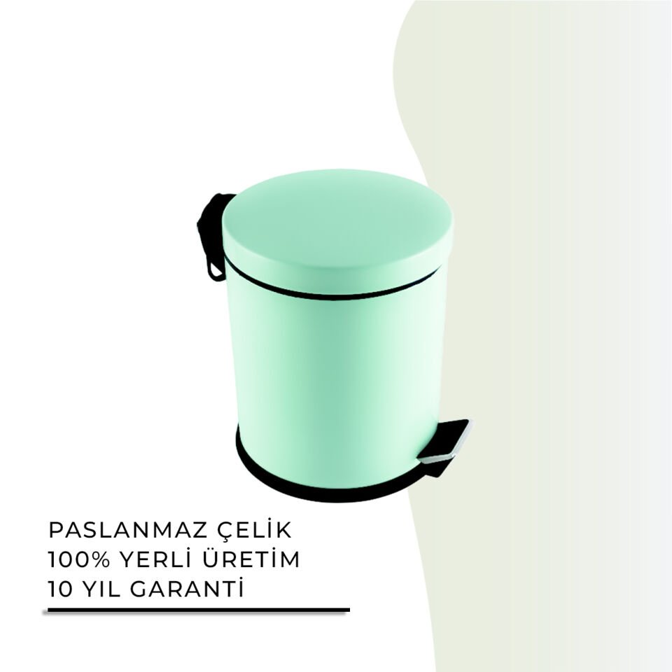 İGK YAPI - Çelik Banyo Pedallı Çöp Kovası 12lt Mind (70-149)