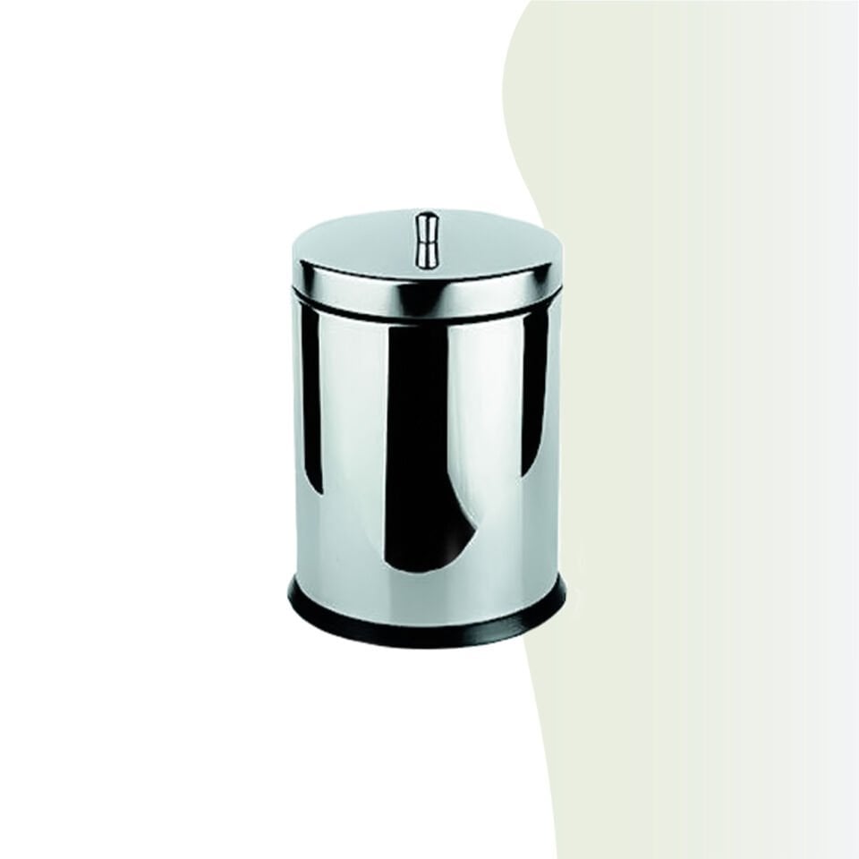 İGK YAPI - Çelik Banyo Kapaklı Çöp Kovası 3lt 430 (70-167)