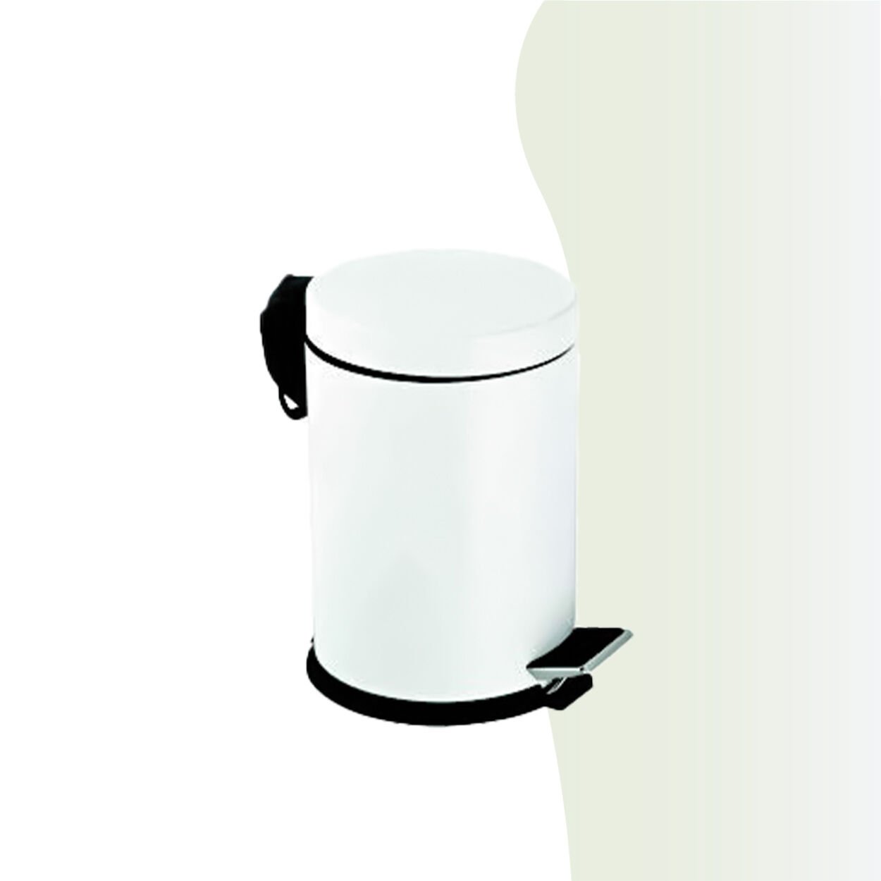 İGK YAPI - Çelik Banyo Pedallı Çöp Kovası 3lt Beyaz (70-213)