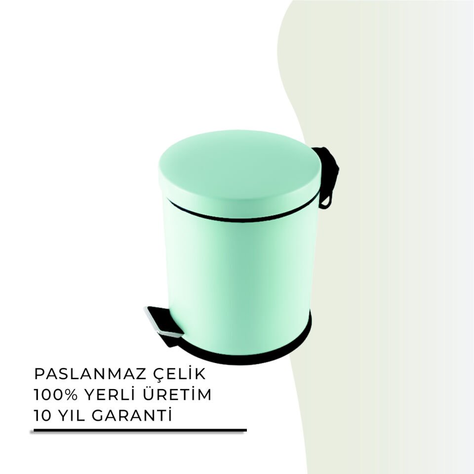 İGK YAPI - Çelik Banyo Pedallı Çöp Kovası 3lt Mind (70-217)