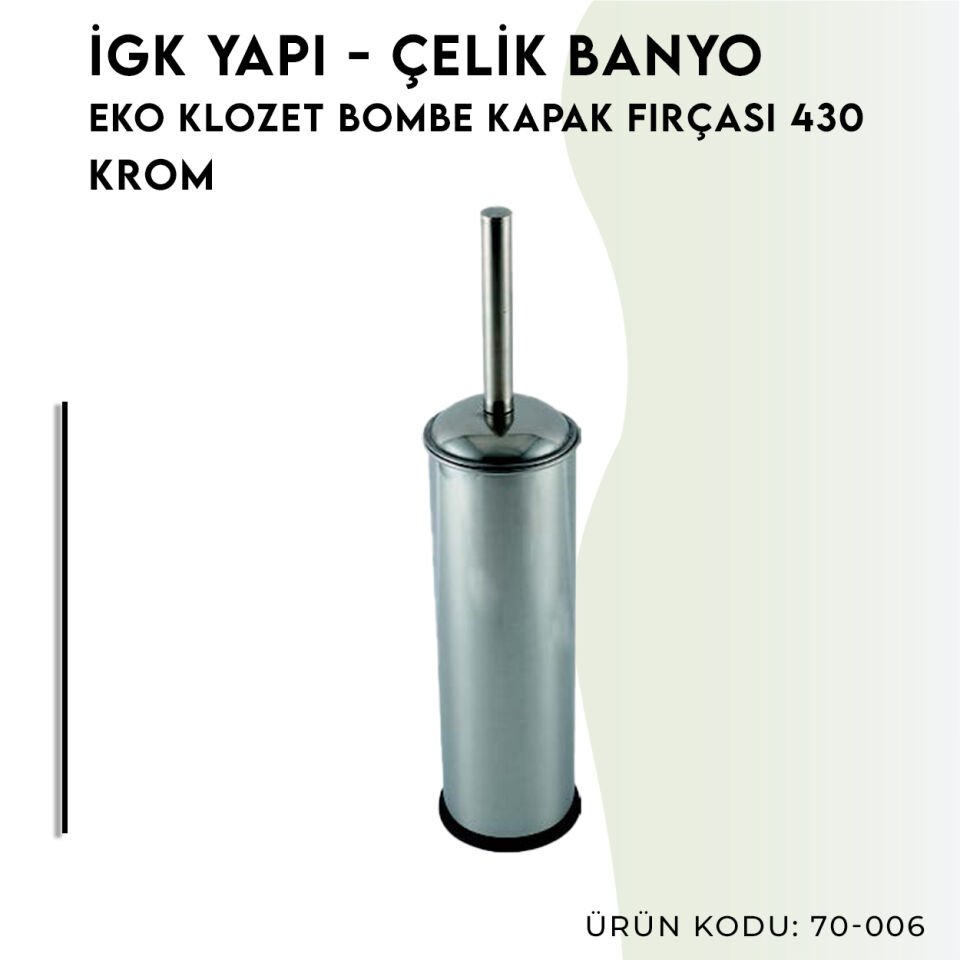 İGK YAPI - Çelik Banyo Eko Klozet Bombe Kapak Fırçası 430 (70-006)