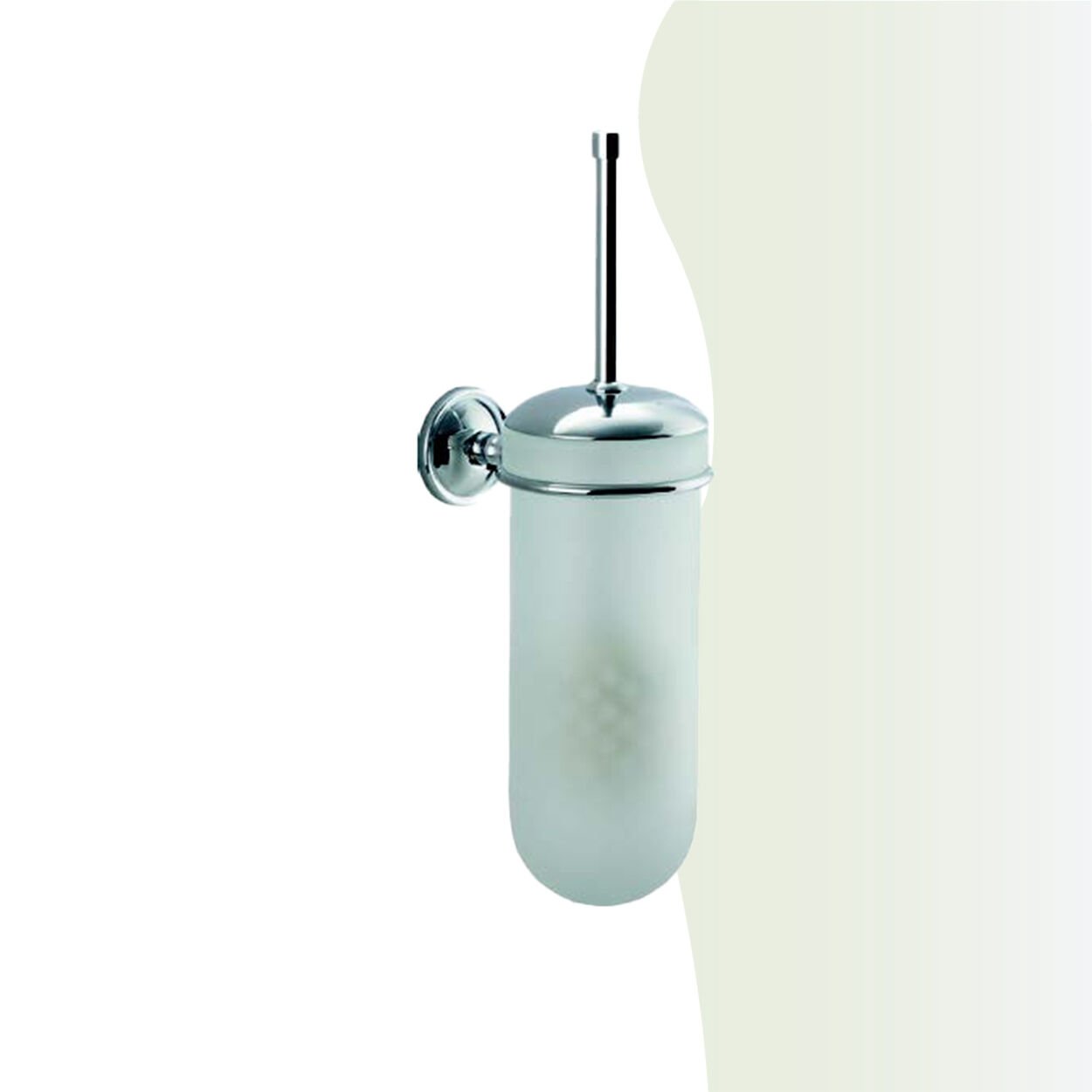 İGK YAPI - Çelik Banyo Marina Camlı Büyük Klozet Fırçası  (70-018)