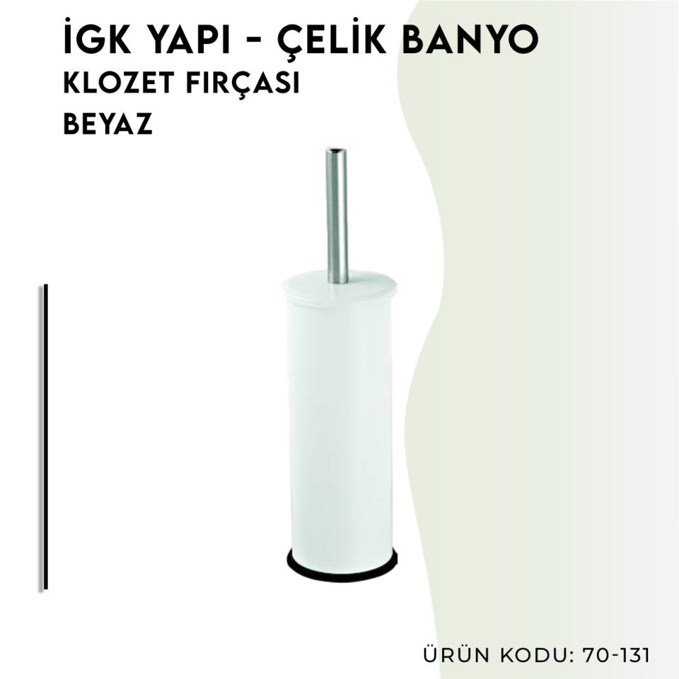 İGK YAPI - Çelik Banyo Klozet Fırçası Beyaz (70-131)